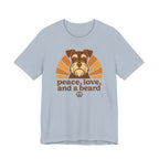 Peace Love and a Beard Schnauzer T-Shirt