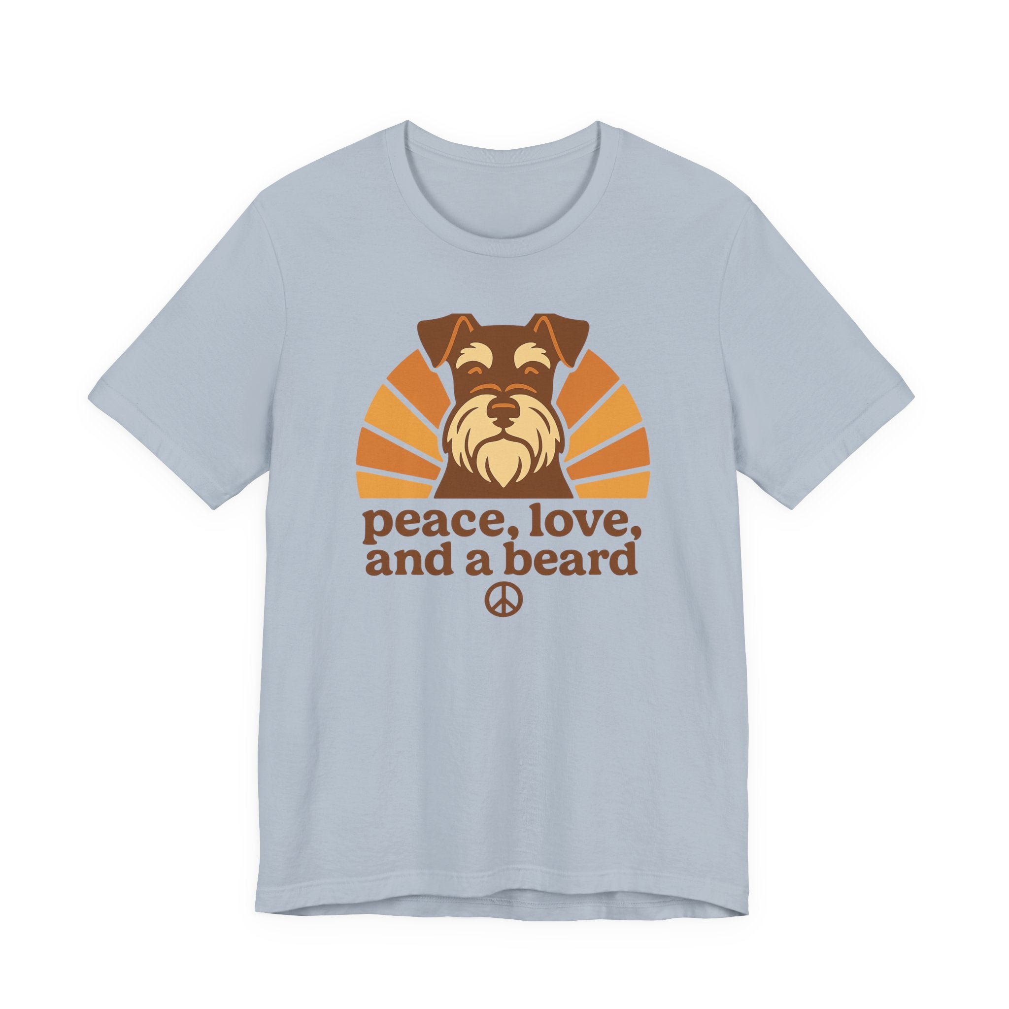 Peace Love and a Beard Schnauzer T-Shirt
