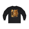 Golden Corgi Moonlight Long Sleeve Tee in Black