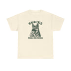 Snacks Make Me Nicer Funny German Shepherd With Donut Cute T-Shirt