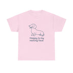 Happy Is My Resting Face - Funny Dachshund Tee