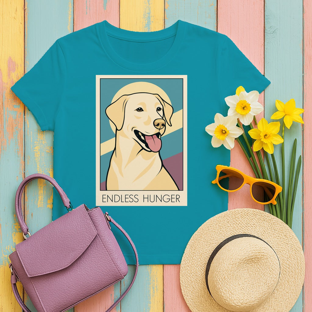 Endless Hunger Yellow Lab T-Shirt in Tropical Blue