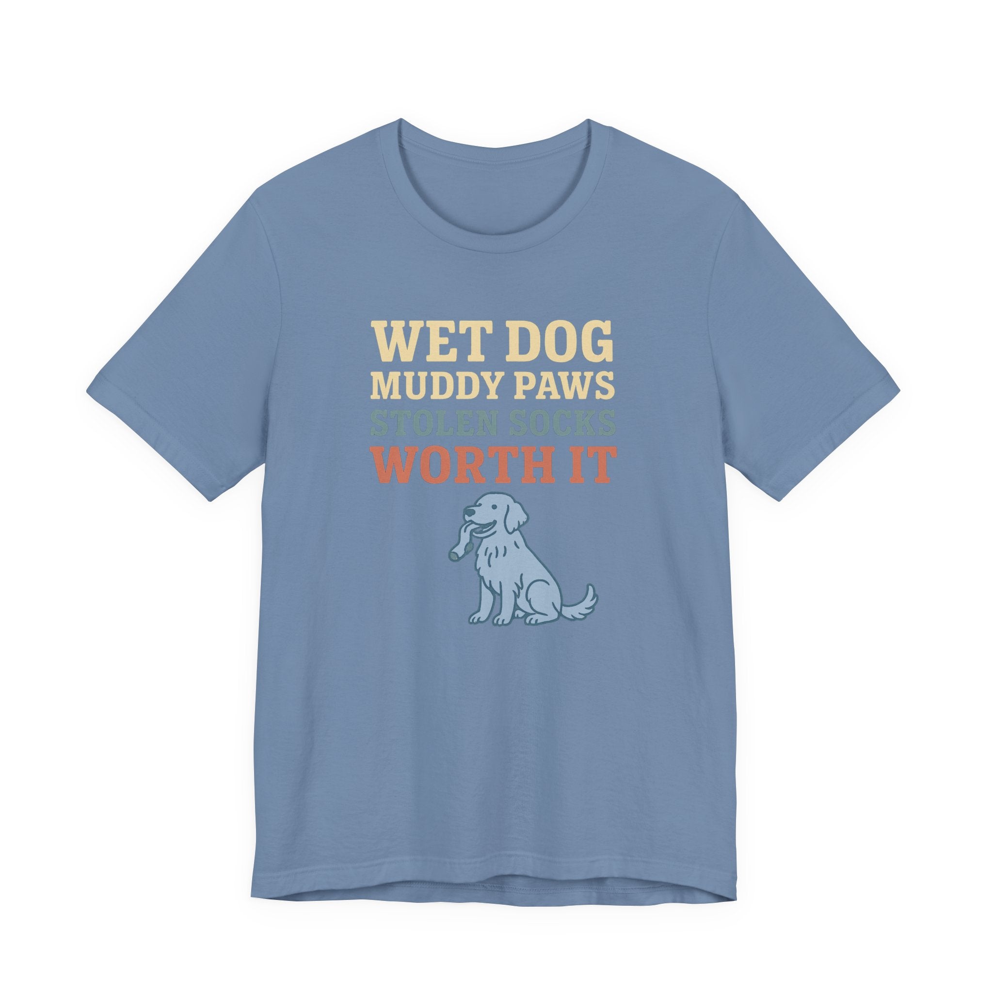 Flat-Coat Wet Dog Muddy Paws Tee