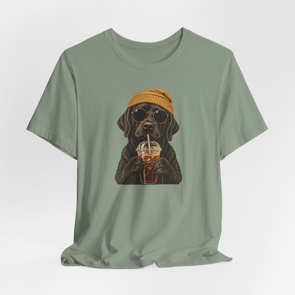 Engraved Labrador Iced Coffee T-Shirt