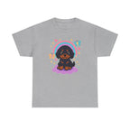 Cute Puppy Gordon Setter On Cloud Under Rainbows Stars and Hearts T-Shirt