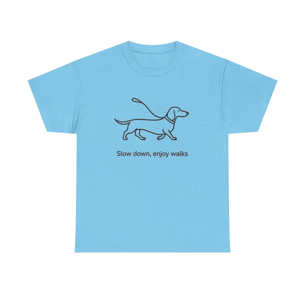 Dachshund Stroll Minimalist t-shirt, view 5