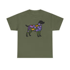 Labrador Silhouette Filled With Floral Patterns Trendy T-Shirt