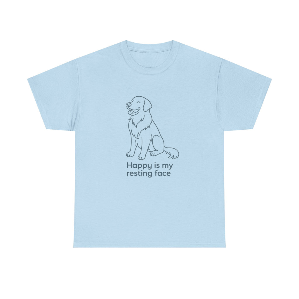 Happy Is My Resting Face - Funny Golden Retriever Tee