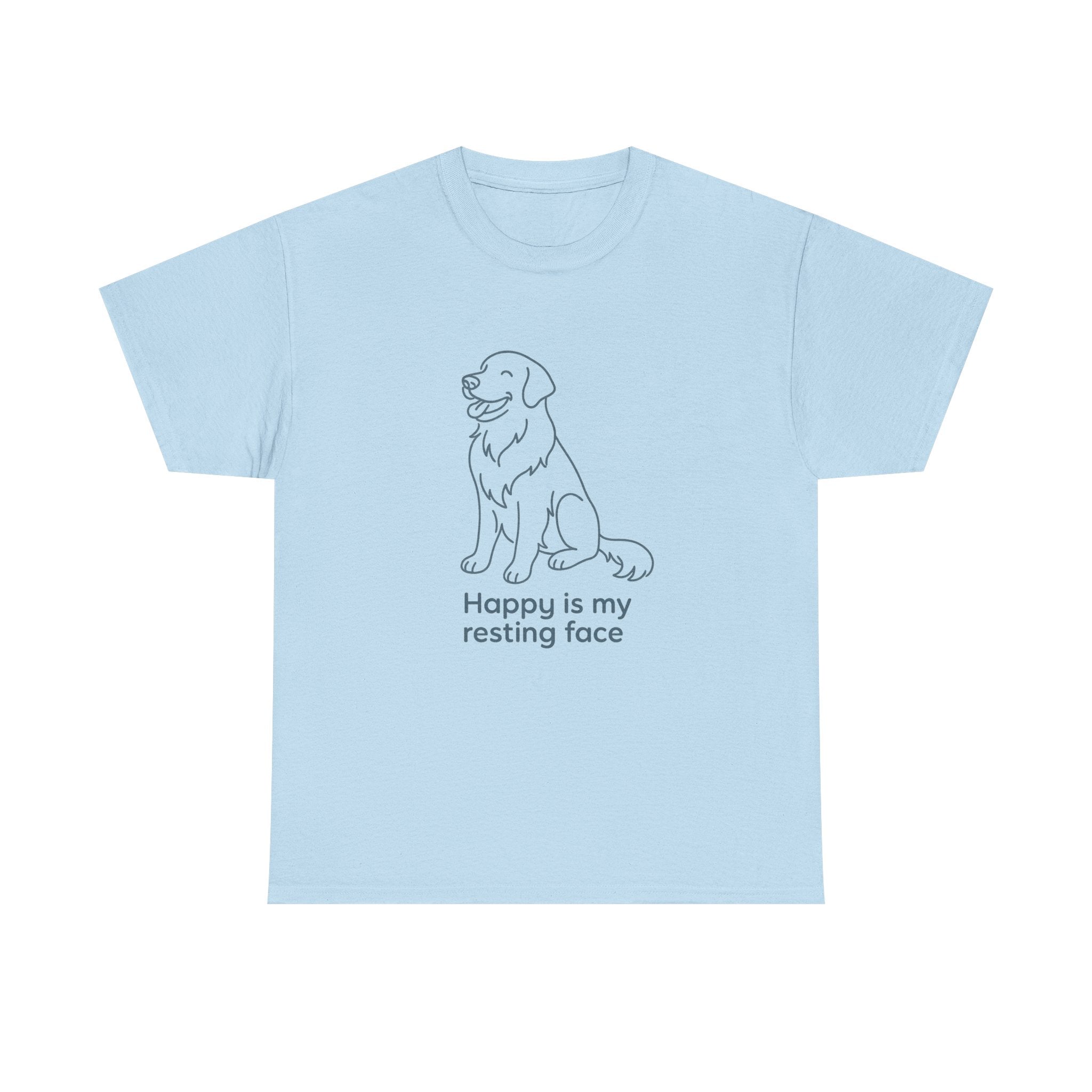 Happy Is My Resting Face - Funny Golden Retriever Tee