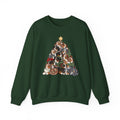 Australian Shepherd Christmas Tree sweatshirt in Forest Green