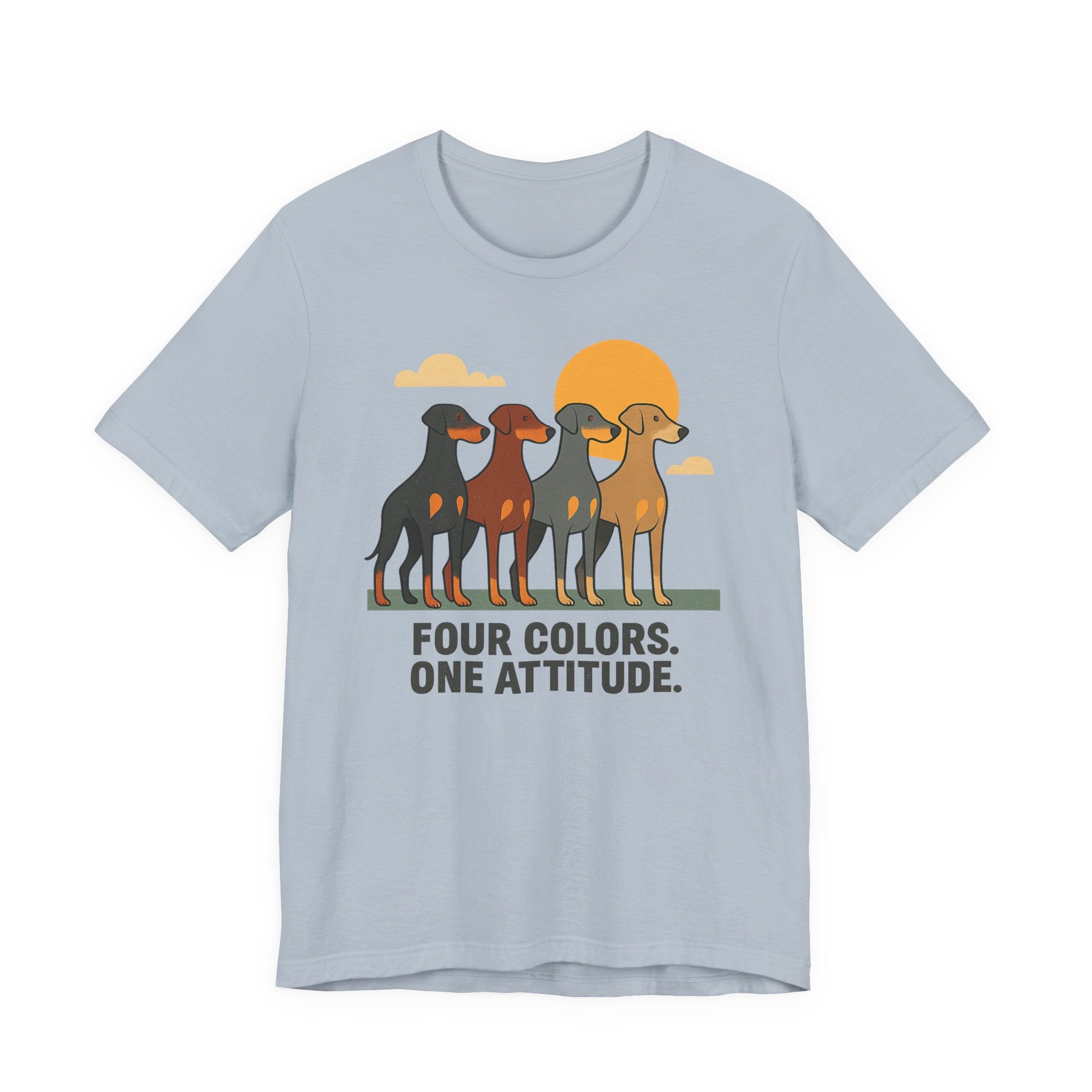 Doberman Four Colors One Attitude Tee
