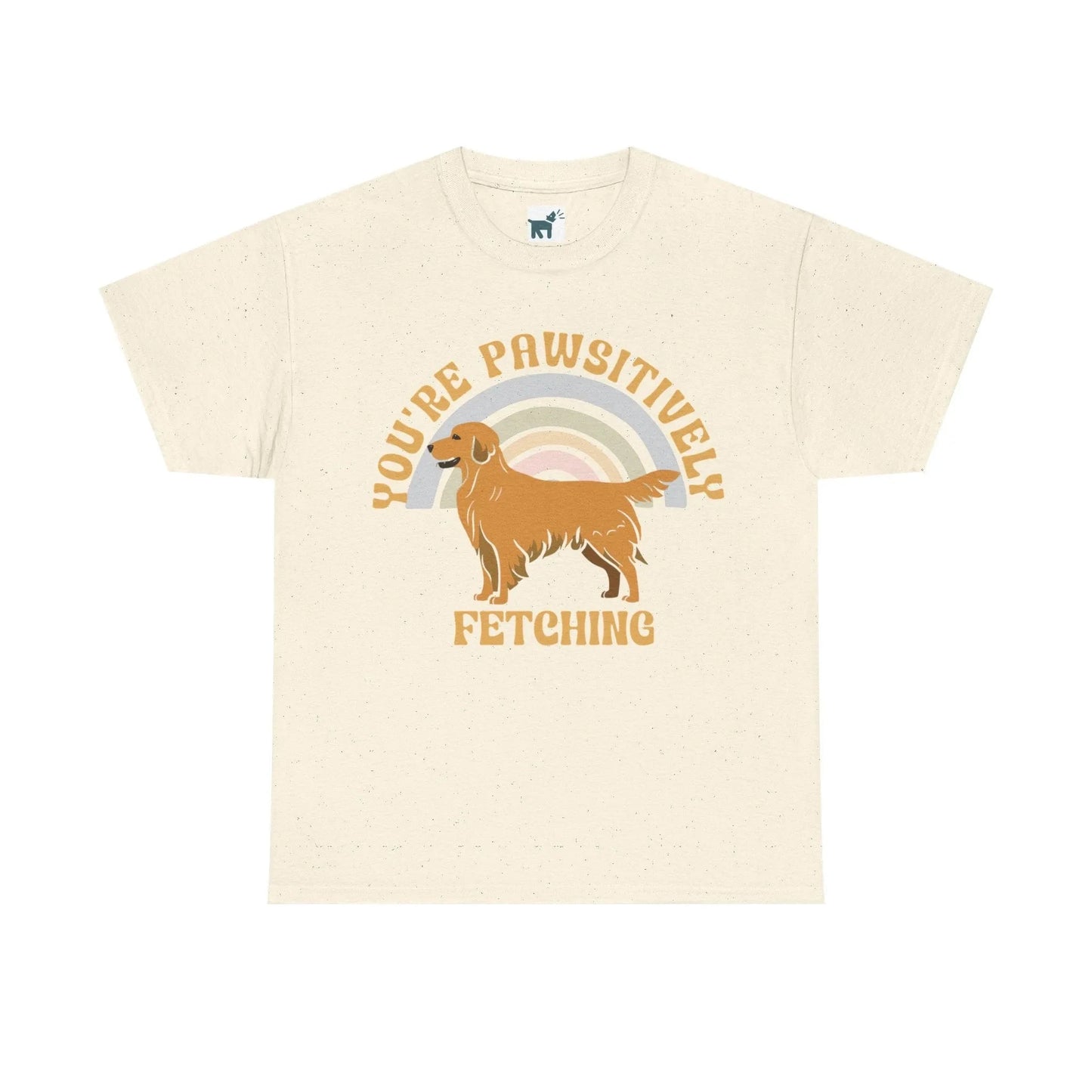 Golden Retriever Boho T Shirt Natural T-shirt