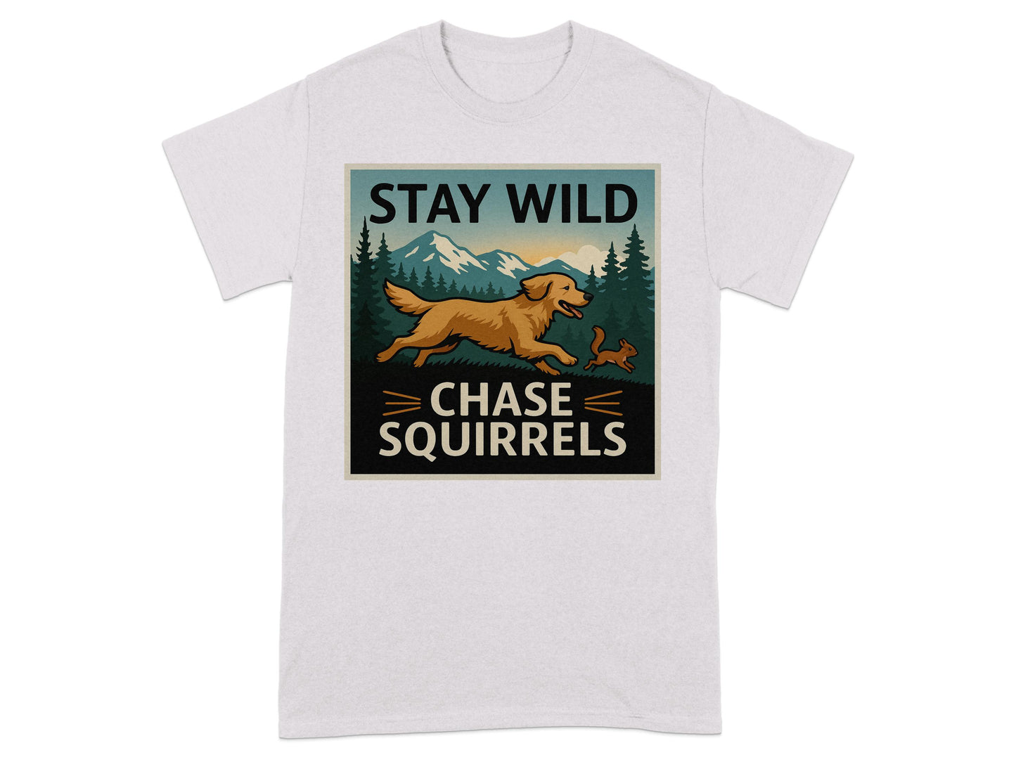 Stay Wild Chase Squirrels Graphic Tee product type