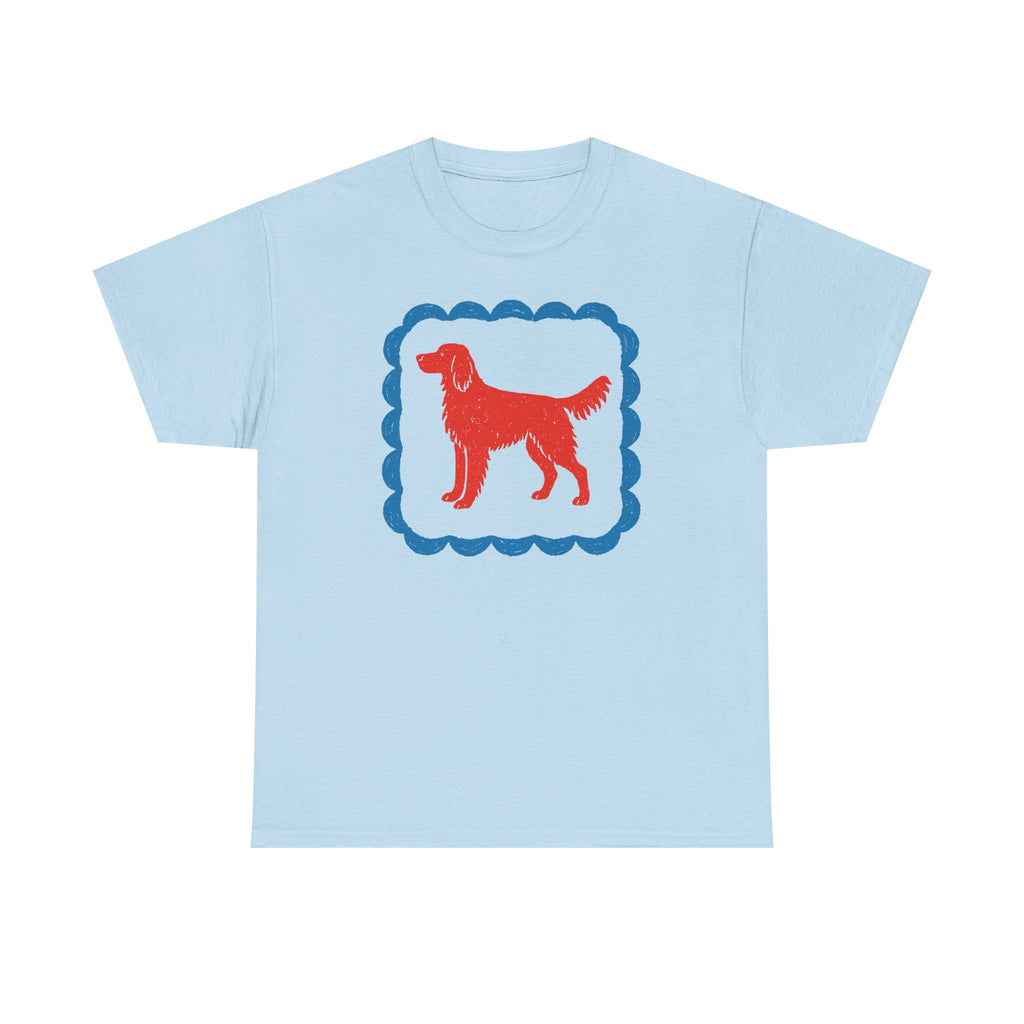 A Red Gordon Setter in Blue Frame Graphic T-Shirt