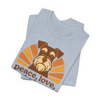Peace Love and a Beard Schnauzer T-Shirt