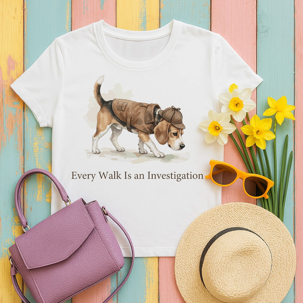 mig2 every-walk-detective-beagle tee flat lay hero v8