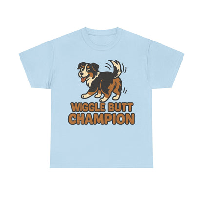 Australian Shepherd "Wiggle Butt Champion" T-shirt