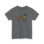 Floral Labrador Retriever Design Dog Lover Style Graphic Design T-Shirt