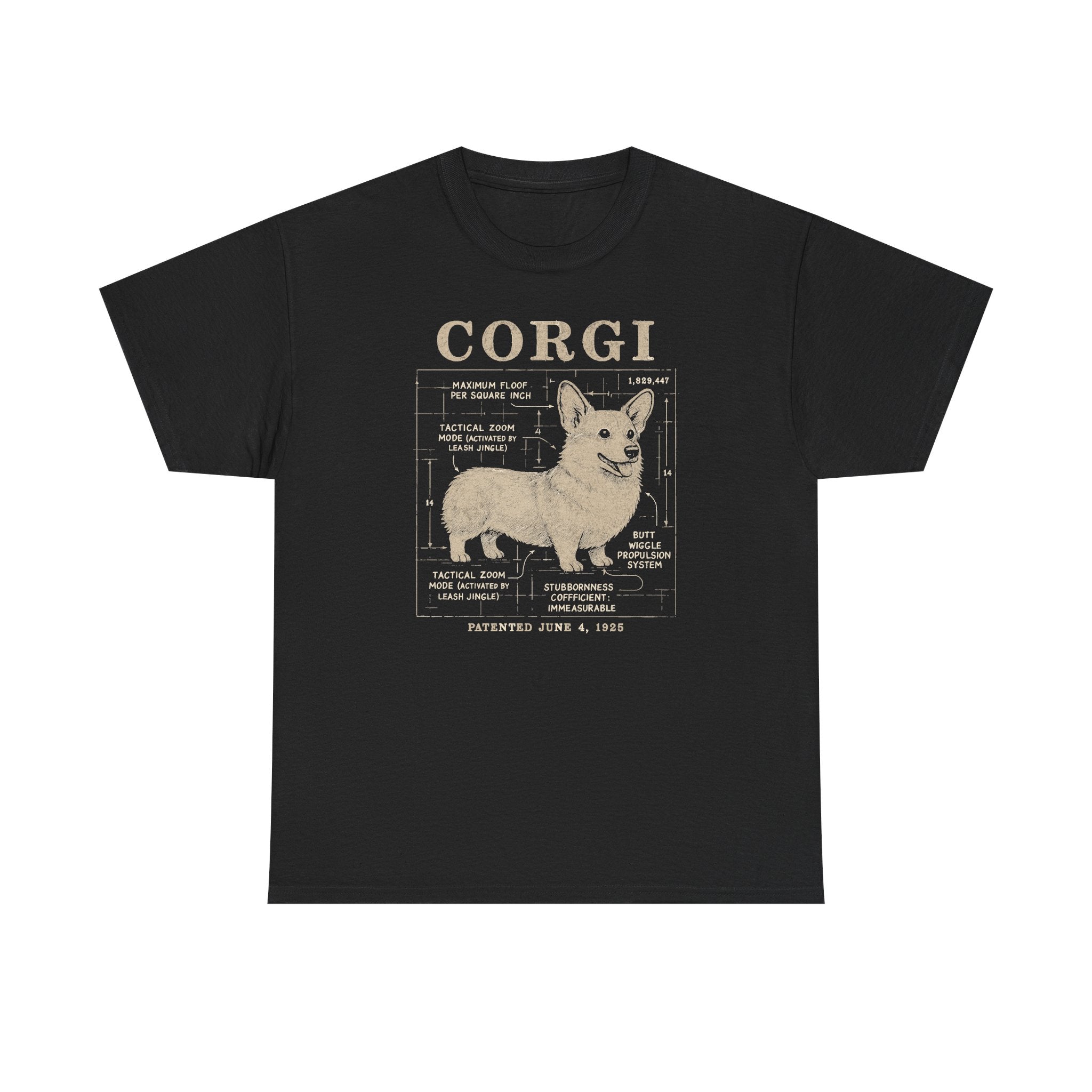 Corgi Blueprint Patented 1925 Tactical Zoom Mode T-Shirt