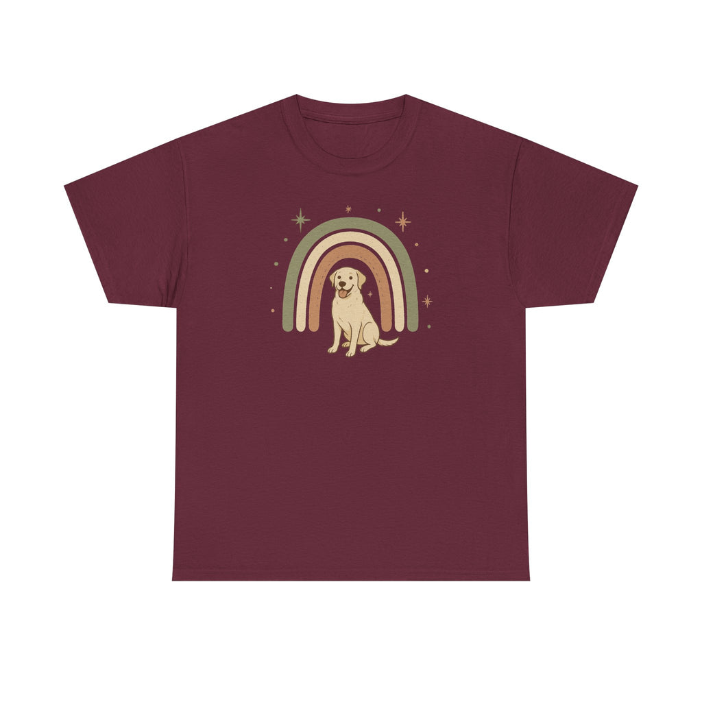 Labrador Retriever With Rainbow Graphic Novelty T-Shirt