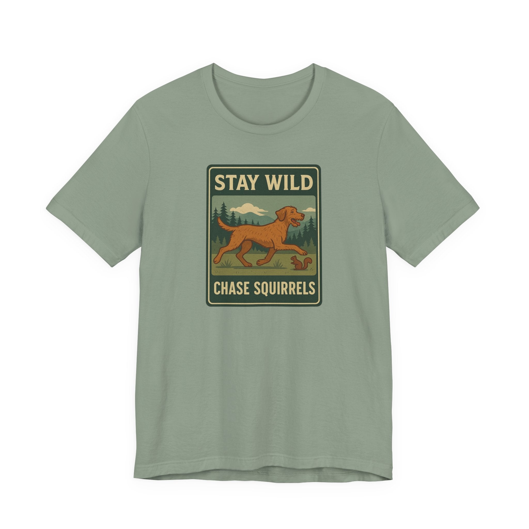 Wirehaired Vizsla Stay Wild Chase Squirrels Tee