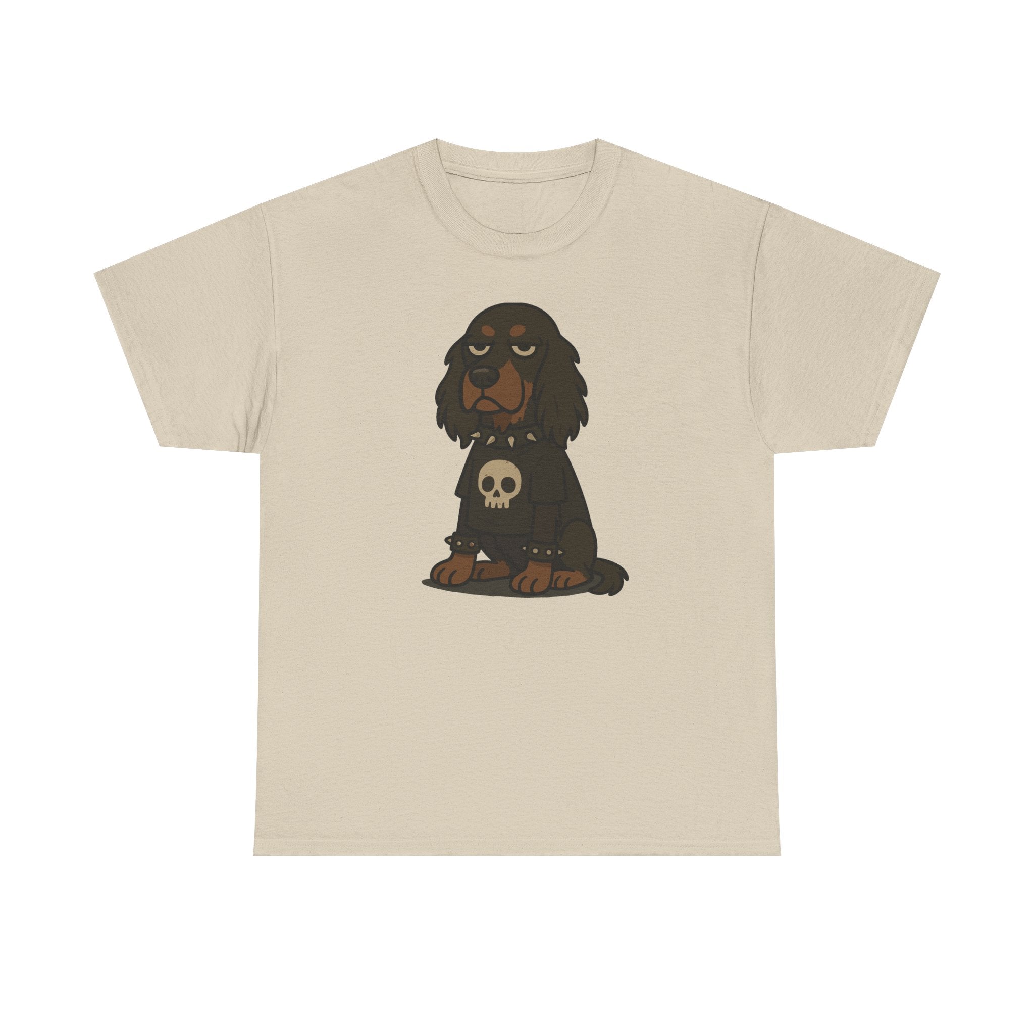 Goth Punk Gordon Setter With Skull T-Shirt
