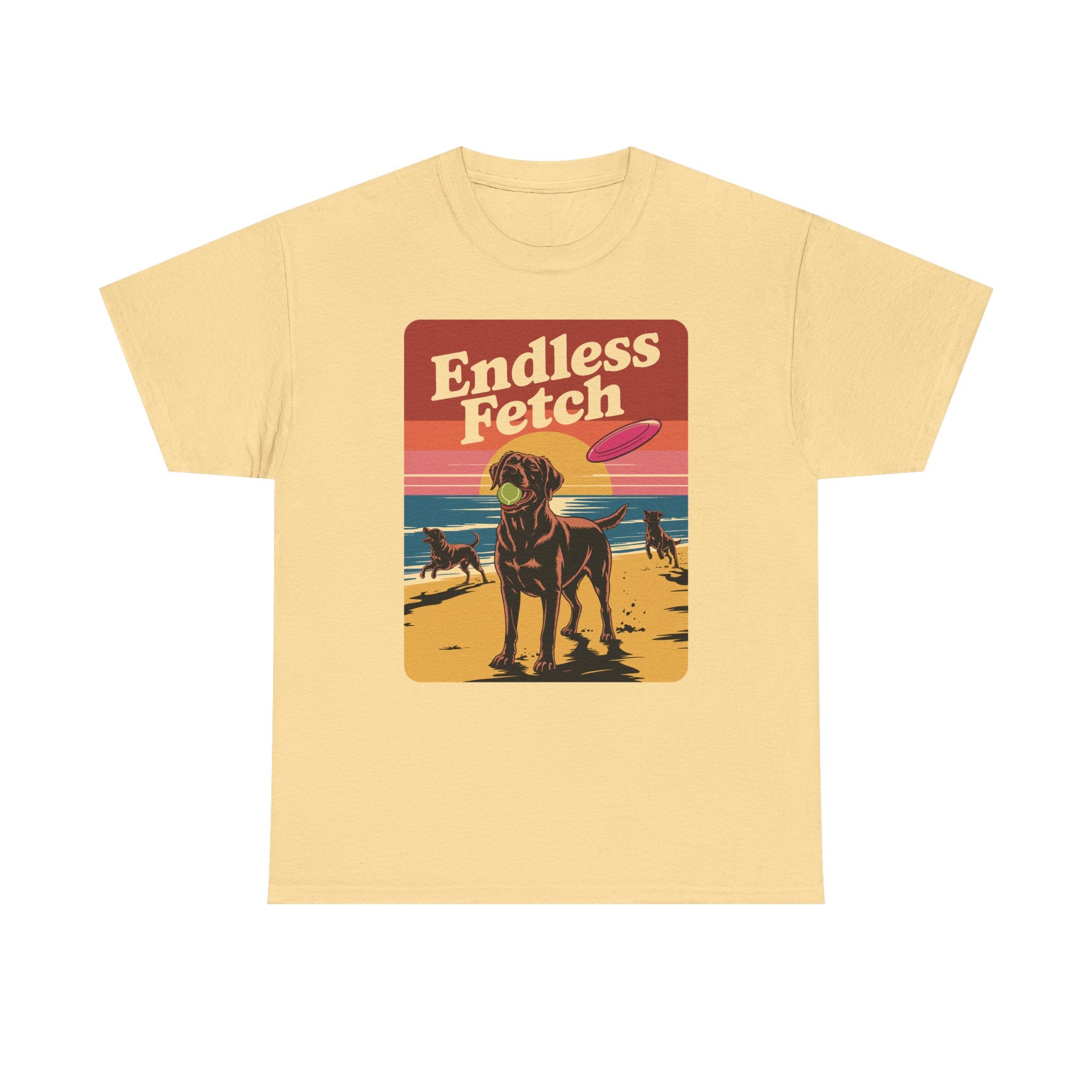 Endless Fetch Graphic with Labrador Beach T-Shirt