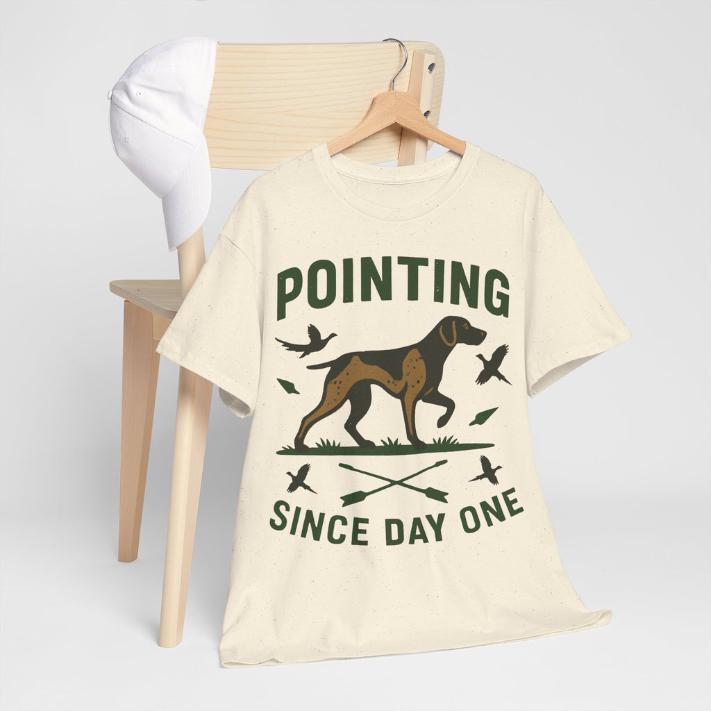 German Shorthaired Pointer 'Pointing since day one' t-shirt