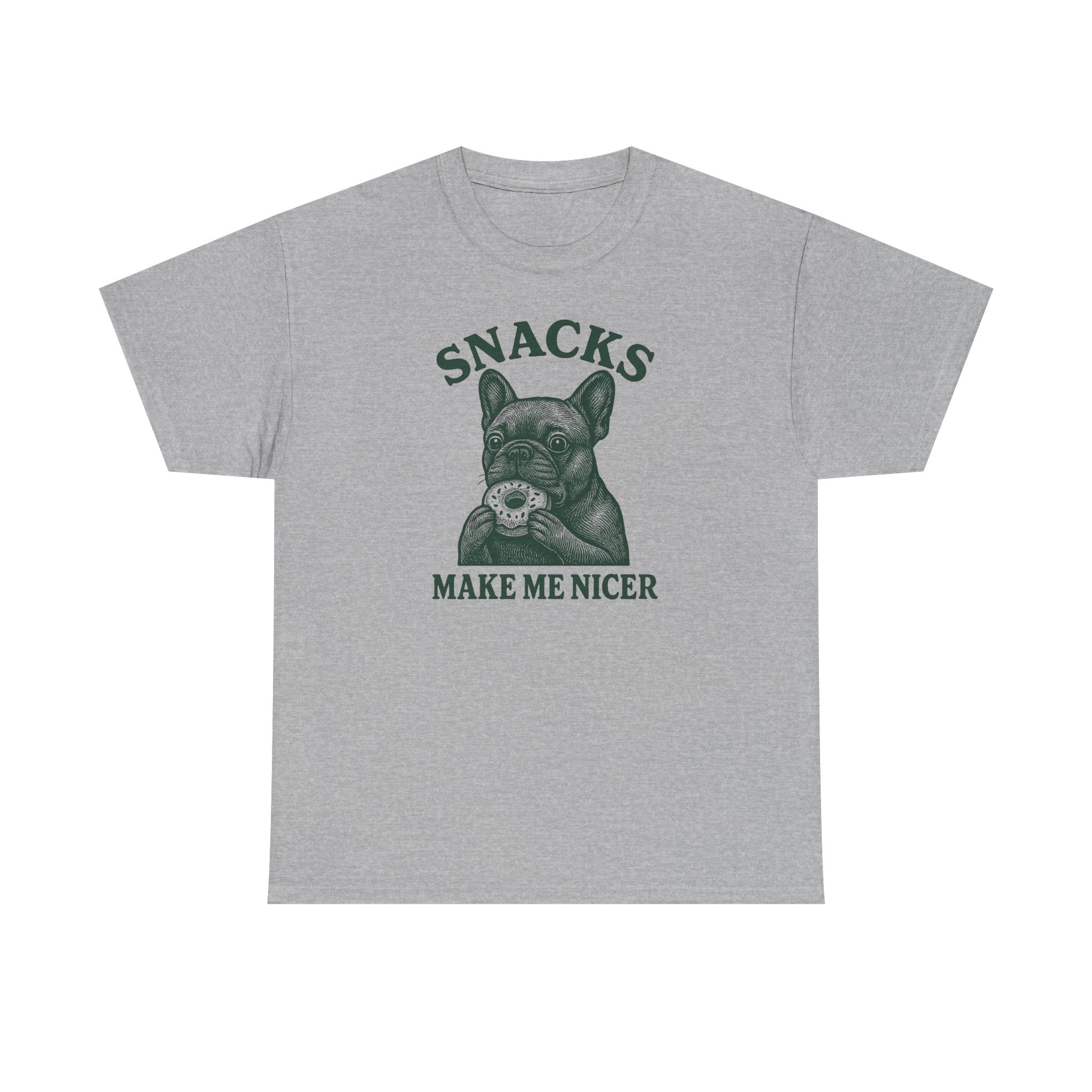 Snacks Make Me Nicer French Bulldog Lover Donut T-Shirt