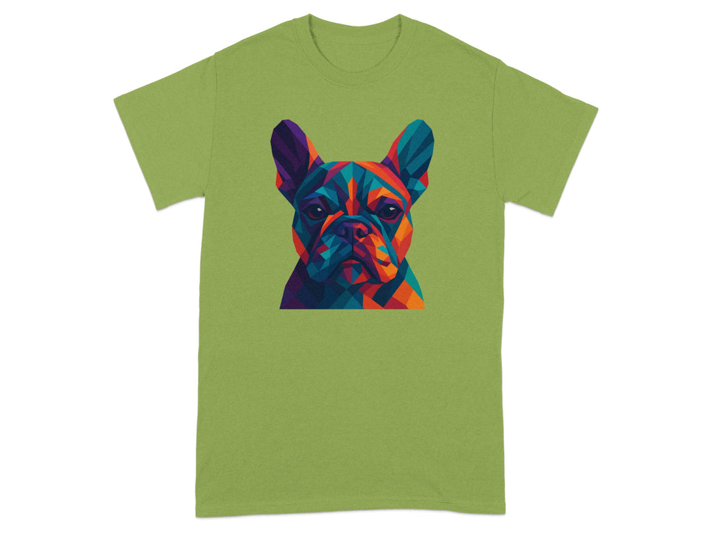 Colorful Geometric Bulldog Print T-shirt Product