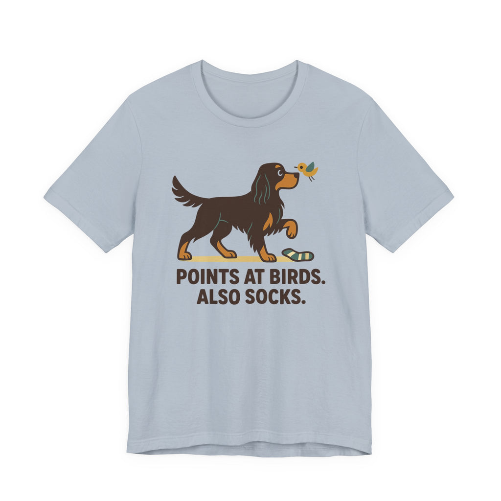 Gordon Points at Birds Also Socks Tee