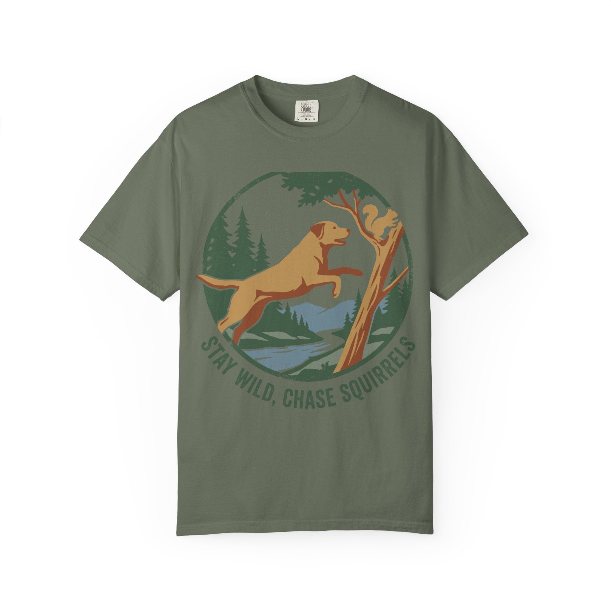 Chase Squirrels with Lab T-Shirt