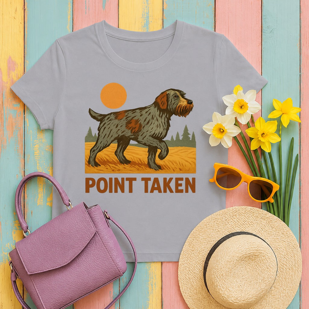 Wirehaired Pointing Griffon Point Taken T-shirt in Athletic Heather
