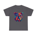 Colorful Geometric Bulldog Design Illustration Art T-Shirt