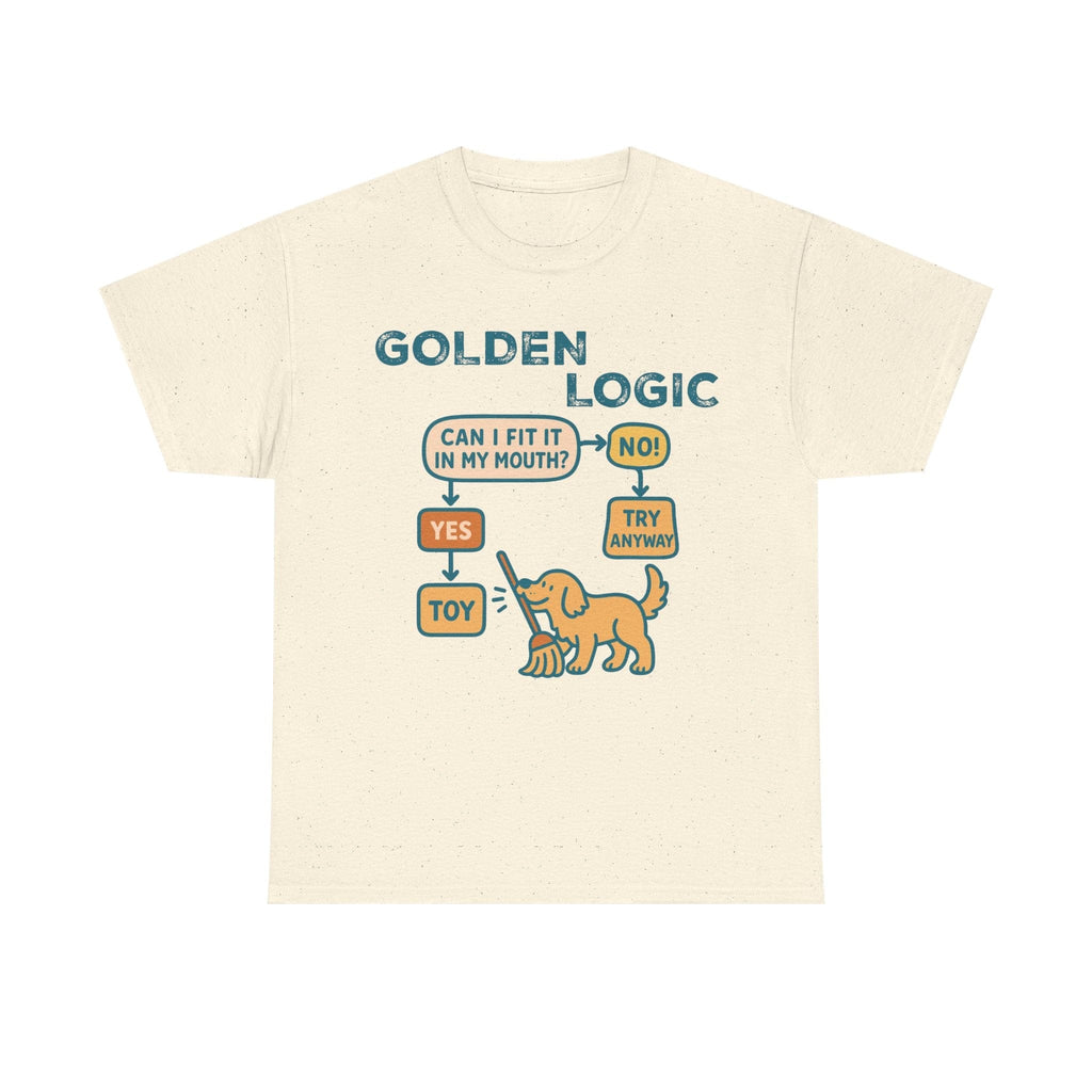 Golden Retriever Logic -- Toy! Natural T-Shirt