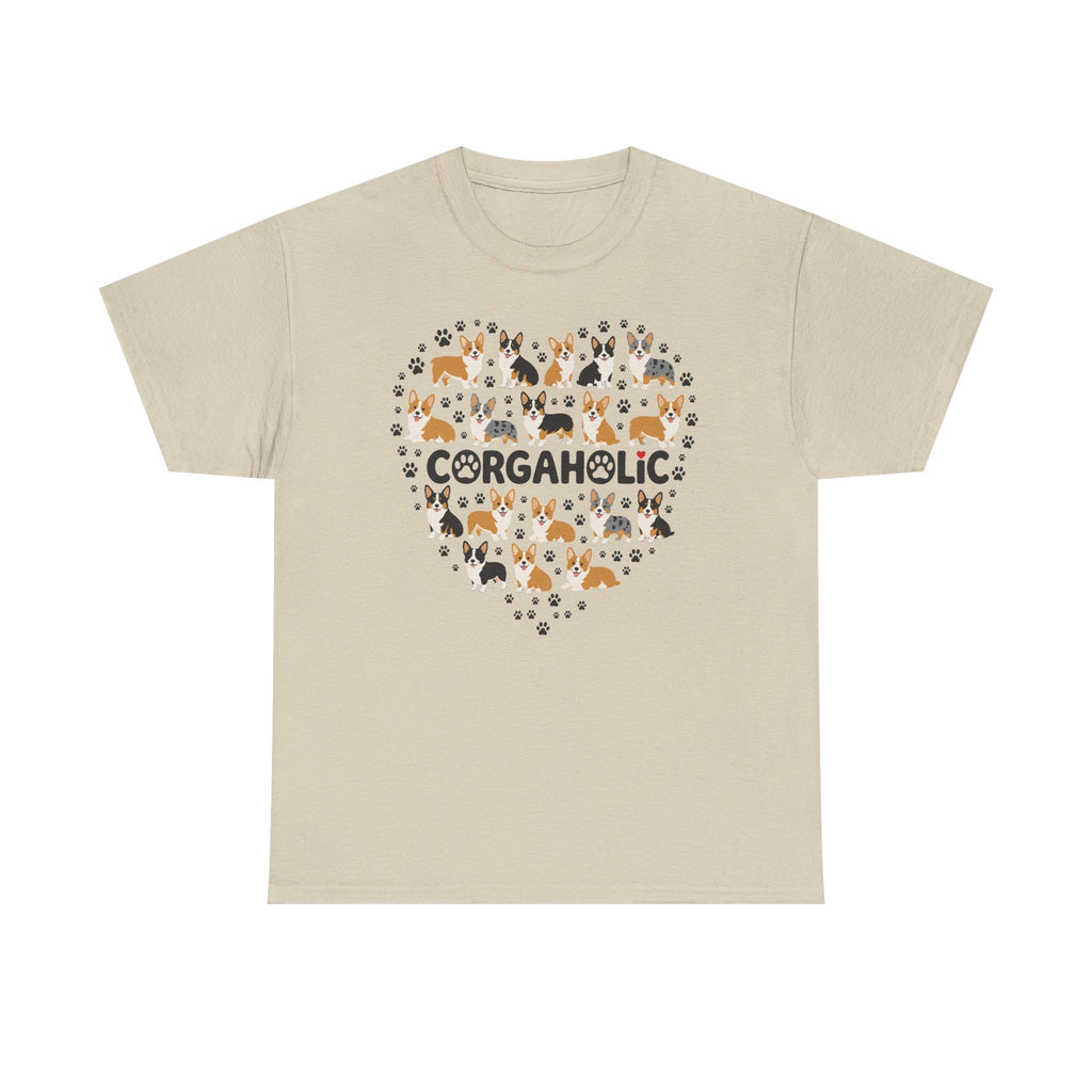 Corgi Corgaholic Heart T-Shirt