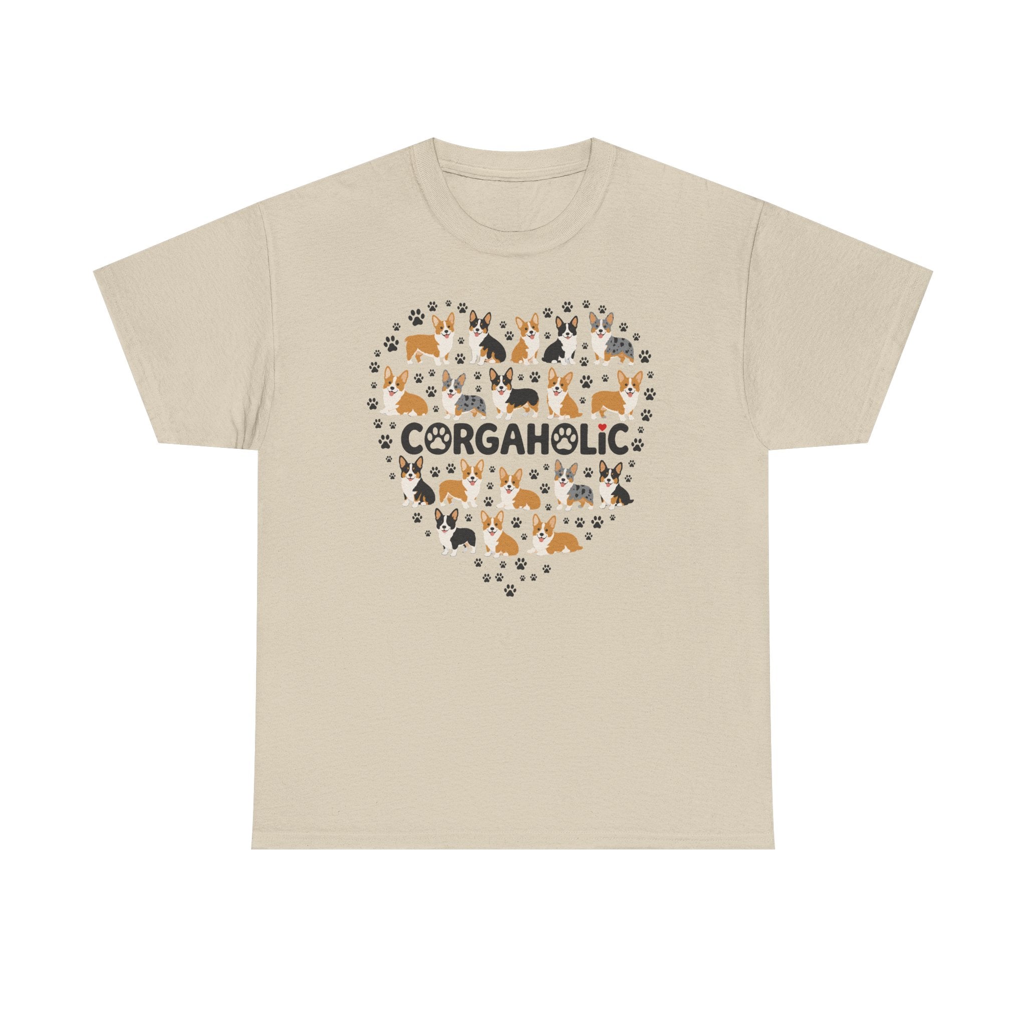 Corgi Corgaholic Heart T-Shirt