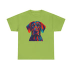 Abstract Geometric Art Vizsla Portrait Colorful Design t-shirt, view 2