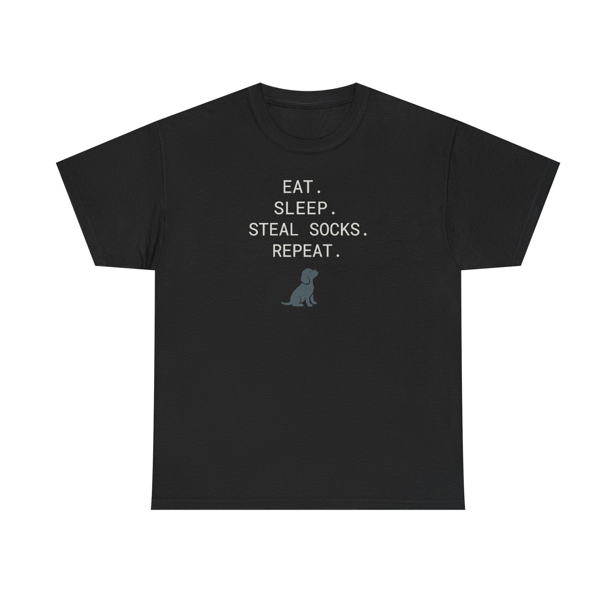 Eat Sleep Steal Socks Repeat Lab Puppy Funny Dog Life T-Shirt