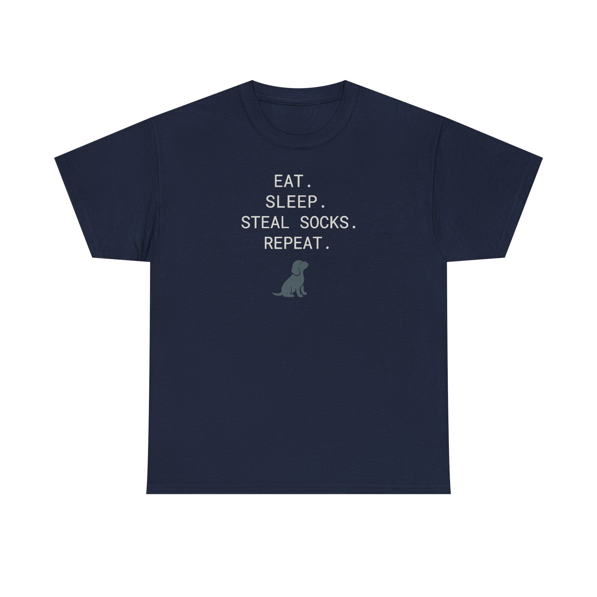 Eat Sleep Steal Socks Repeat Lab Puppy Funny Dog Life T-Shirt