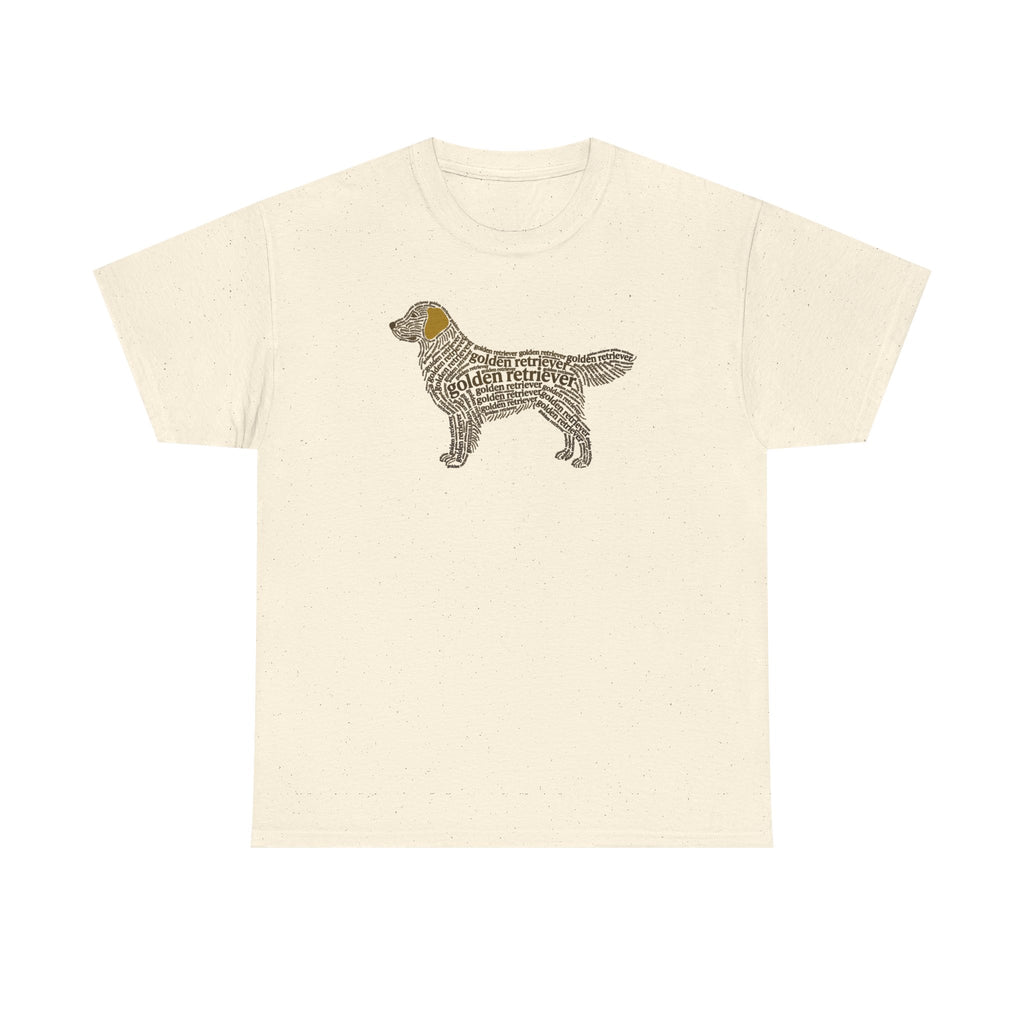 Golden Retriever Typographic Art T-Shirt