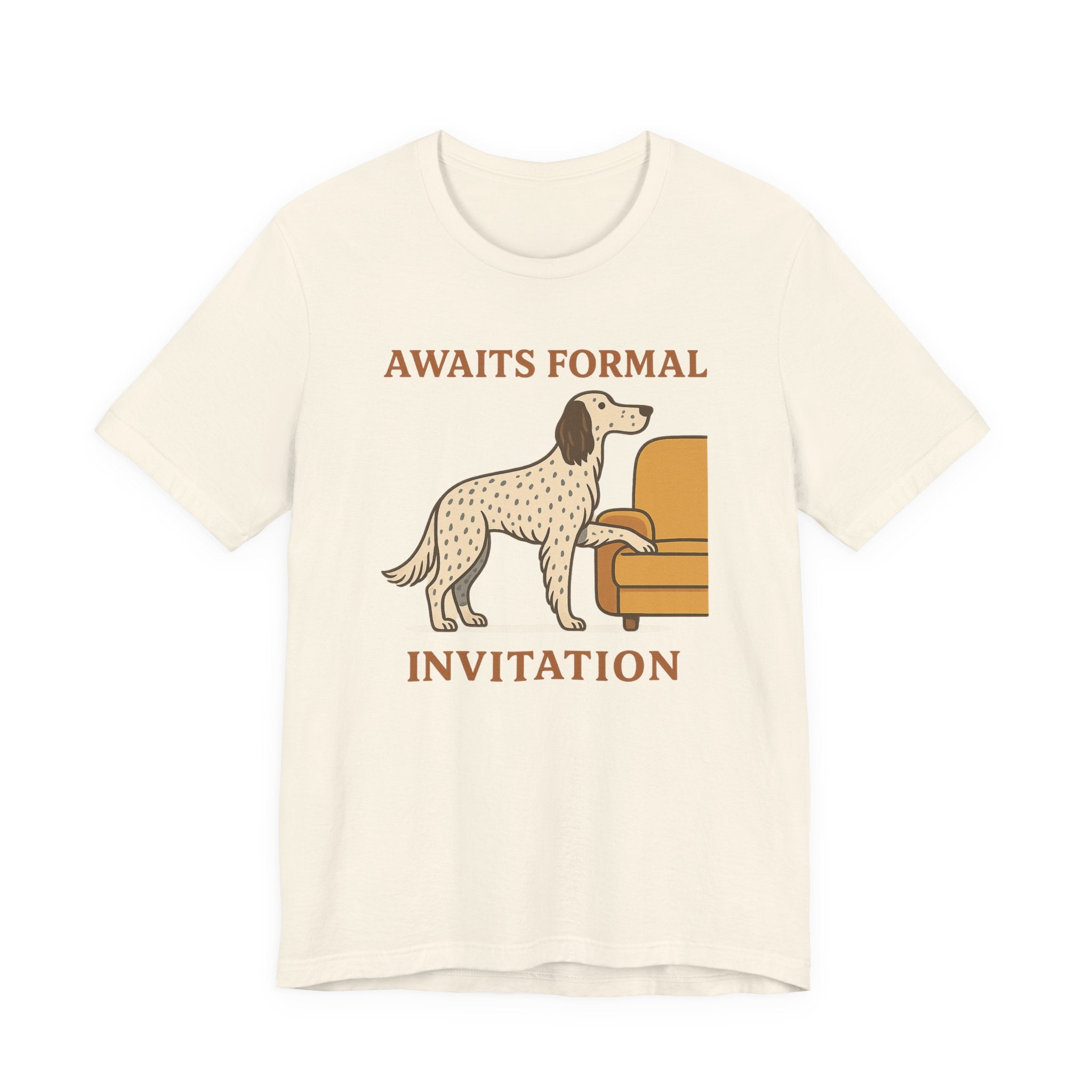 English Setter Awaits Formal Invitation Tee