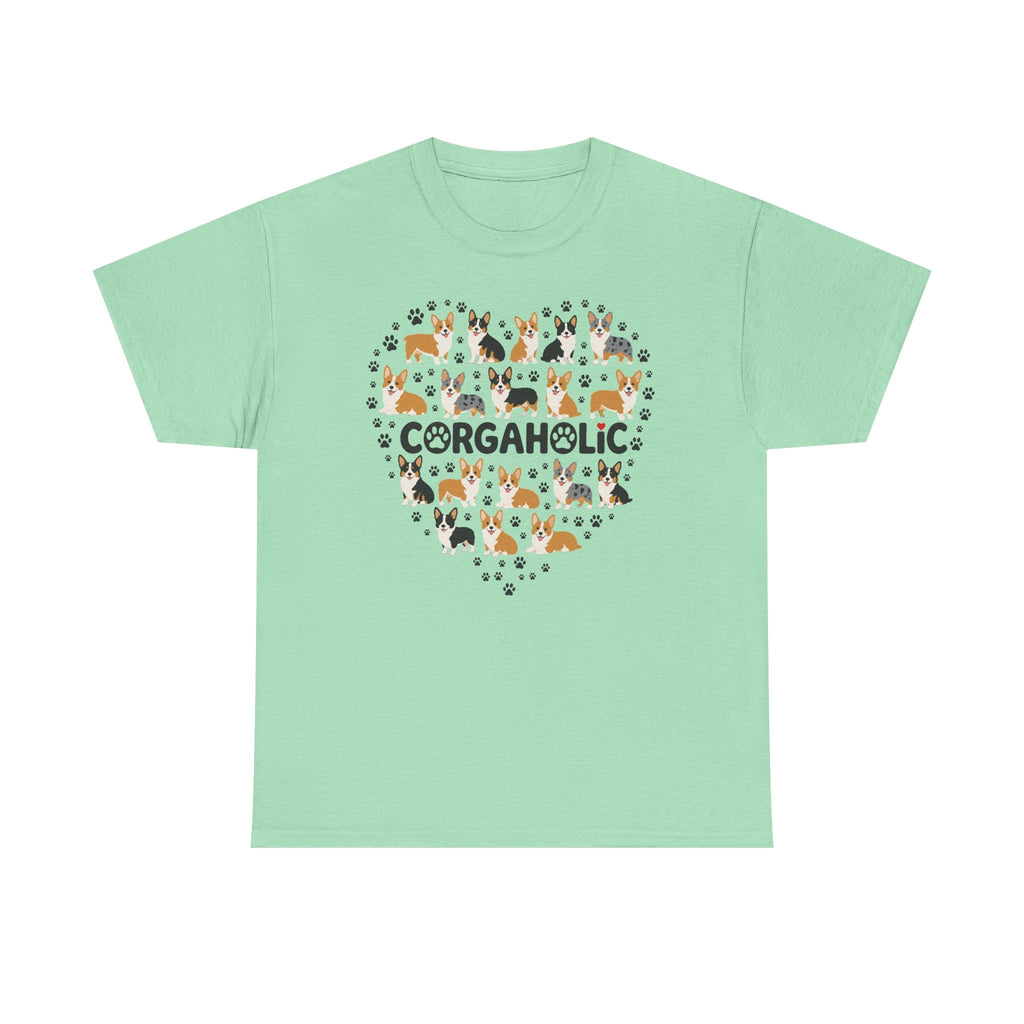 Corgi Corgaholic Heart T-Shirt