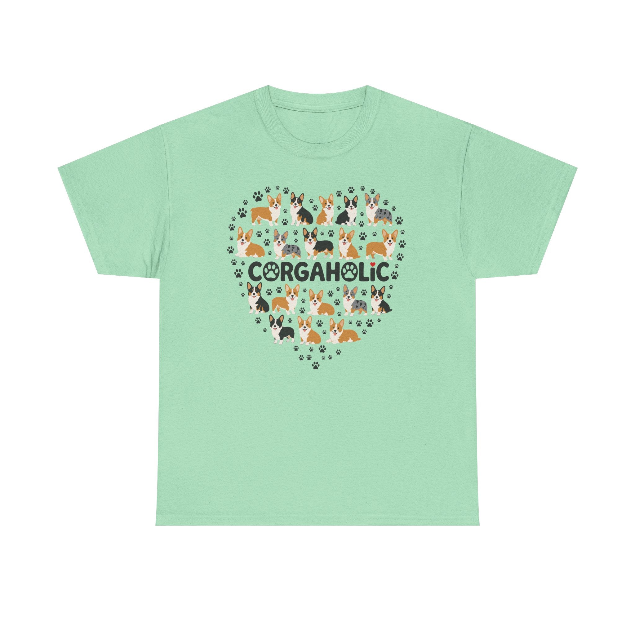 Corgi Corgaholic Heart T-Shirt