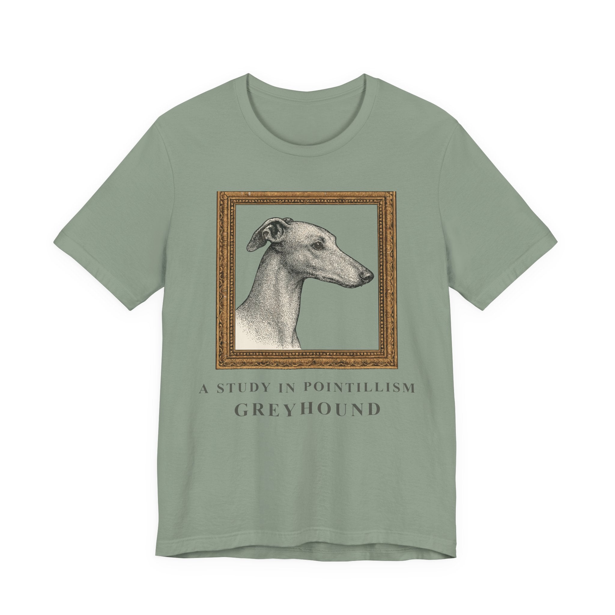Greyhound A Study in Pointillism Tee