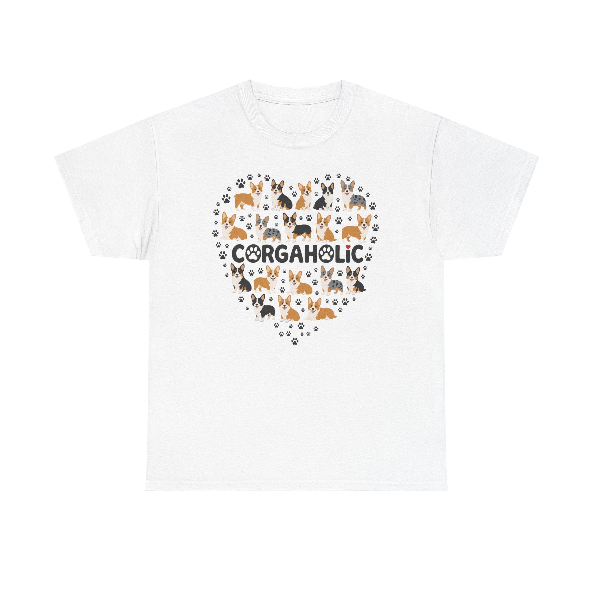 Corgi Corgaholic Heart T-Shirt