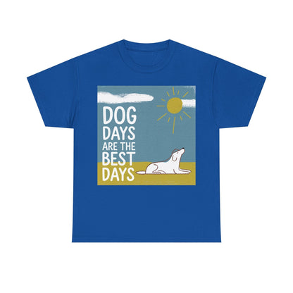 Dog Days Unisex Tee, Casual Summer Shirt, Pet Lover Gift, Beach Day Wear, Dog Enthusiasts Apparel Royal T-Shirt