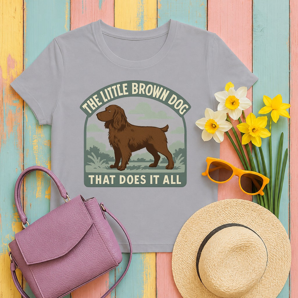 Boykin Spaniel Little Brown Dog That Does It All T-shirt in Athletic Heather