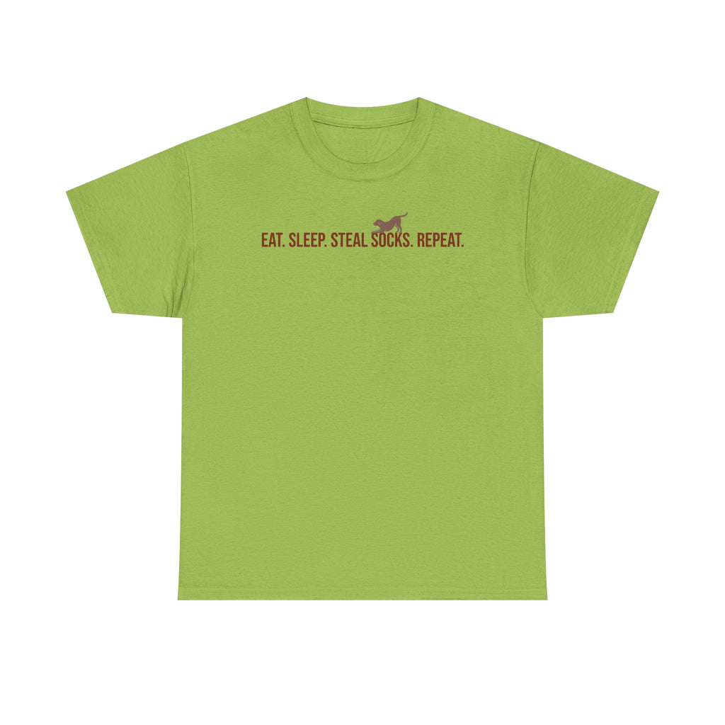 Eat Sleep Steal Socks Repeat. Lab T-shirt.