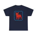 French Bulldog in Decorative Border Graphic Design T-Shirt
